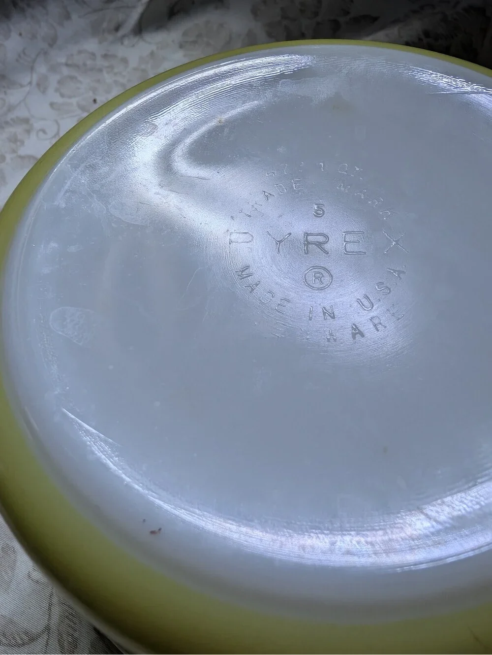 Vintage Pyrex Yellow Casserole Dish with Clear Glass Lid